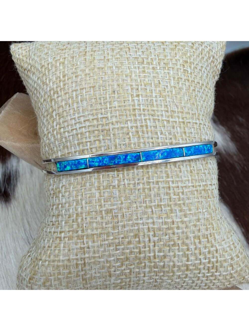 Blue Fire Opal Inlay Cuff- Jamie Johnson